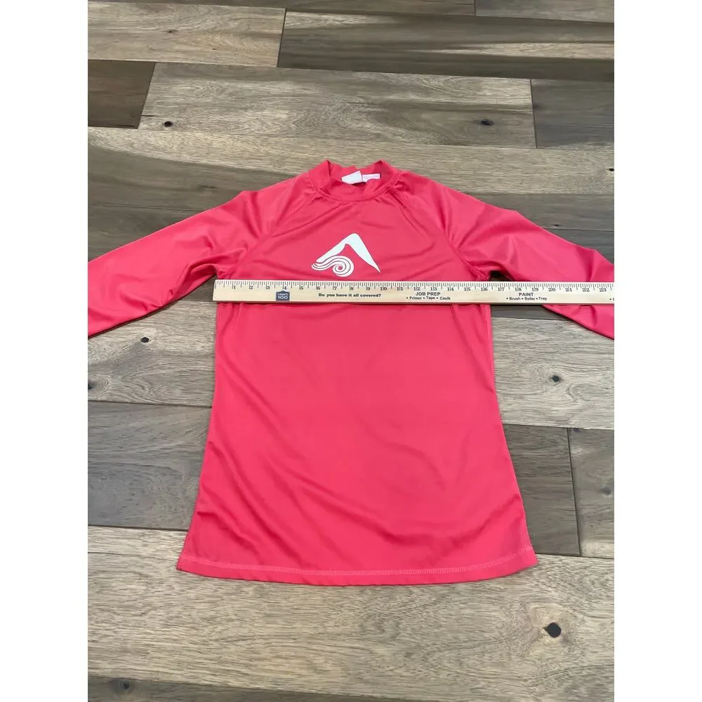 Kanu Surf Rash Guard Long Sleeve Swim Top Size M Pink UPF 50+